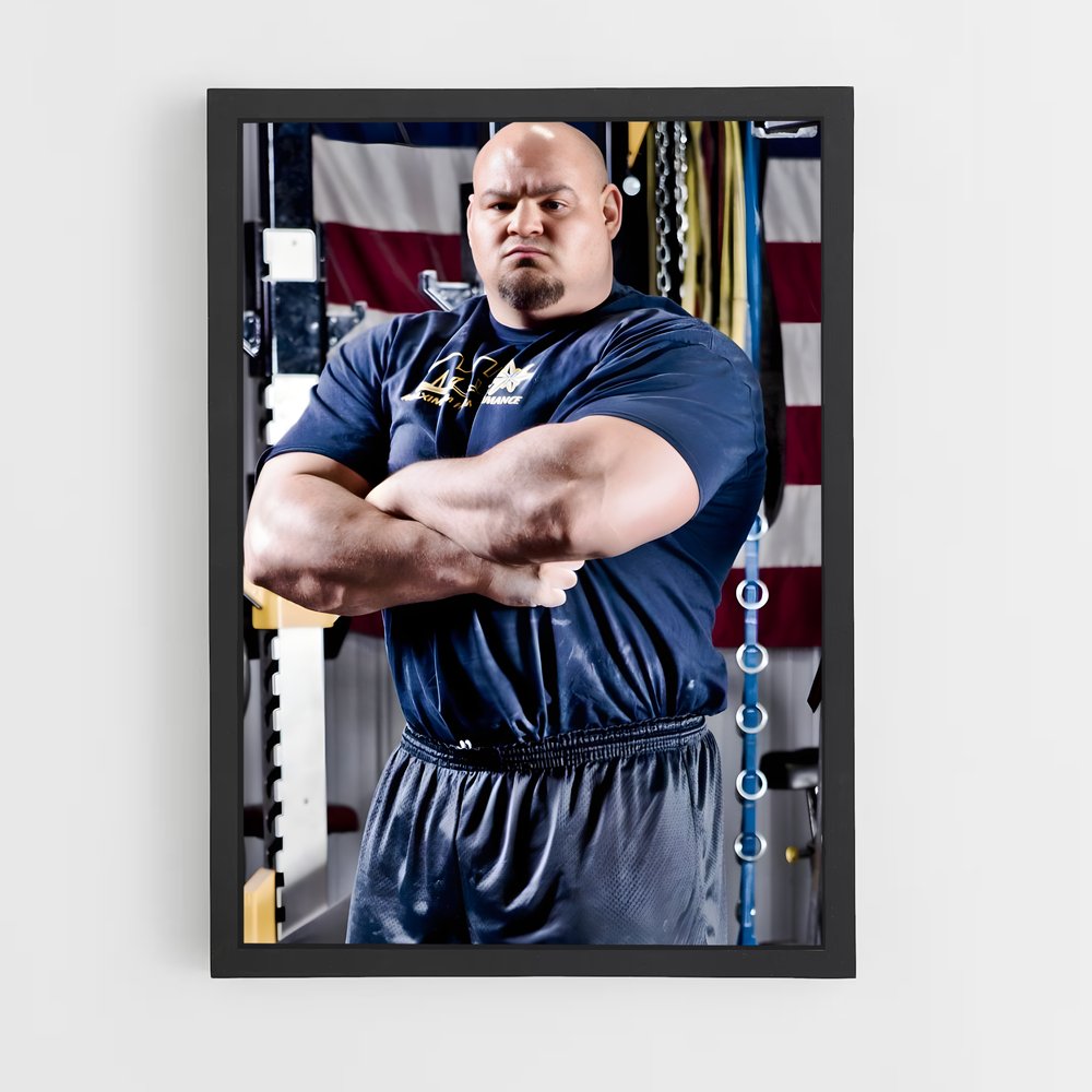Poster Brian shaw croisés – affiche Powerlifting (vue 2)